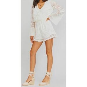 Show me Your Mumu White Lace Romper sz small